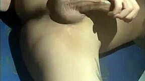 Amateur gay twink gets tattooed, masturbates