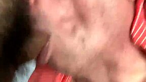 Blowing a guy while he gay chokes and gags