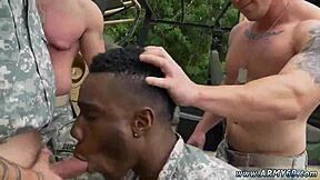 Young Asian Gay Threesome In Military!