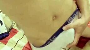 gay guy performing a solo masturbation show