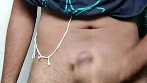 Gay Asian solo masturbates and can’t hold back his moans.
