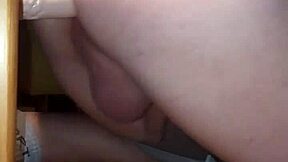 Young gay man enjoys anal pleasure with a dildo in his tight hole