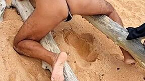LadySilva Latina Gay Shows Hot Ass in Beach Thong!