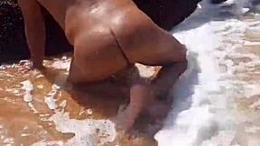 ladysilva's latina gay ass on beach