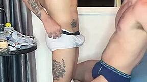 Amateur studs cumming in each other's tight holes
