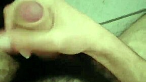 Young European lad in solo gay stroke session