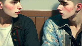 Straight twink boys try out bareback sex in a dorm room audio story
