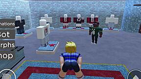 Gay roblox sex in public store with outdoor blowjob and cumshot action