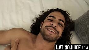 Straight Latino stud gets his bubble butt licked and fucked