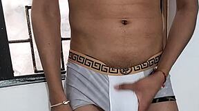 Skinny guy with an uncut cock has hot kinky sex with his neighbor