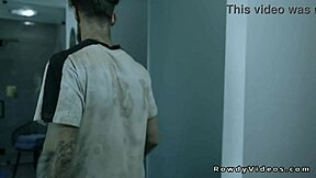 Muscular rich man's anal scene with a tattooed man