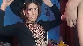 Crossdressing beauty in action - Realfemboy Update 34