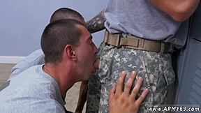 Military Straight Guys in Raw 3some Anal Domination