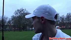 British scally boy gets rim job and ass fuck on the settee