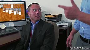 Gay Older Guy in 3some Earns Bonus with Blowjob Skills