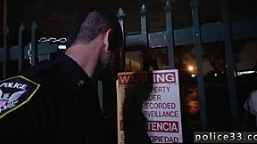 Boys Creampie in Interracial Police Uniform Action