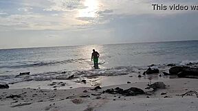 Dutch fag gets wild with blowjob on sandy beach