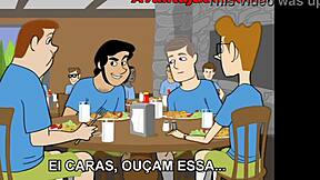 cartoon gay group action in brazilian style hentai