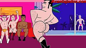 Gay animation sex cartoon at the party - a hot compilation