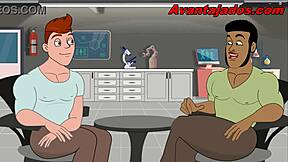 The cartoonish guy fucked by his handsome friend