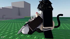 Femboy cat and moth dive into wild intimate fun.
