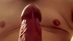 Sexy shaved soloboy strokes his big horny cock