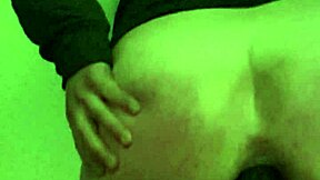 Horny guy has his hole gapped by a massive 34cm dildo