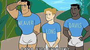 Group sex with animated boys in a gay cartoon style