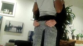 Spank my ass and jerk off my black cock, old man