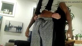 Spank my ass and jerk off my black cock, old man