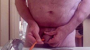 Stuffguy Horned in Bathroom Solo Catheter Play