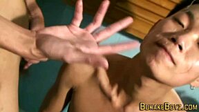 Horny young twink Asian guys in steamy, intense action