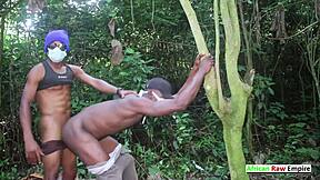 Friends on a walk, turned kinky in African bush