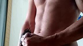 A girl received a thick load from a skinny guy