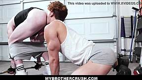 Fit redhead twink works out with brothers