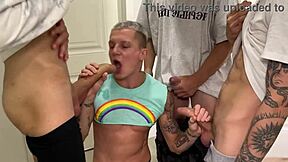 Threesome action with huge cocks rocks student