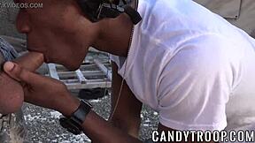 Military morning drill turns into bareback sex with blowjobs