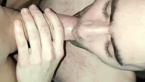 Blowing My Friend's Hard Cock Close-Up