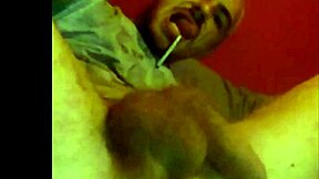 Sexy Indian guy plays solo with banana