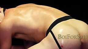 Wow, new master dominates submissive boy in first brutal fuck!