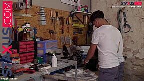 Mechanics bang hard in garage after hours