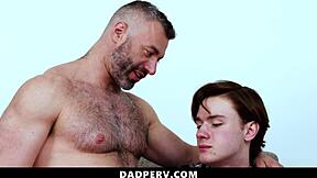 Hey, stepdad gives hardcore bareback reward to his top-notch stepson.
