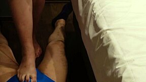Humiliated by 100kg BBW Crushing My Cock and Balls with Foot Stomps During Cumshot