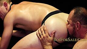 Wow, new master dominates submissive boy in first brutal fuck!