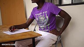 Ebony twink Kalem strokes hard