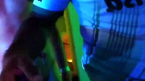 sucking huge cock at party, barely fits!