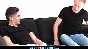 Twink Ginger Eric Charming Fucked by Hot Older Stepbrother Jack Hunter in Family Room