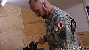 naked soldiers strip for wild outdoor army threesome