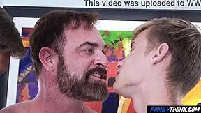 familytwink - stepdads sharing their hard stick with eager step-sons.