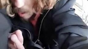 Buddy Moans Loud During Car Blowjob